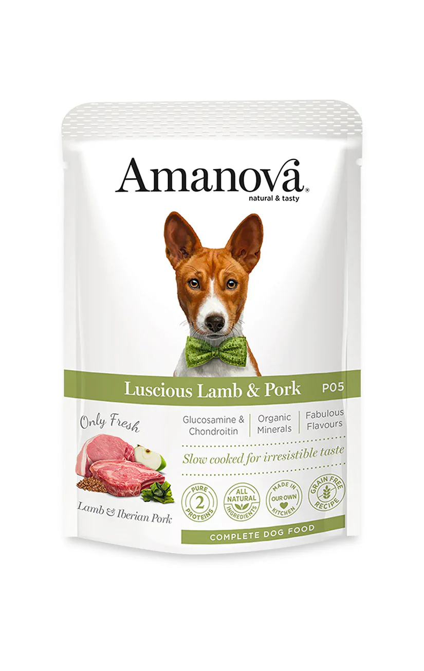 AmaNova Dog GF Pouch Adult Lamb & Iberian Pork P05 100 g