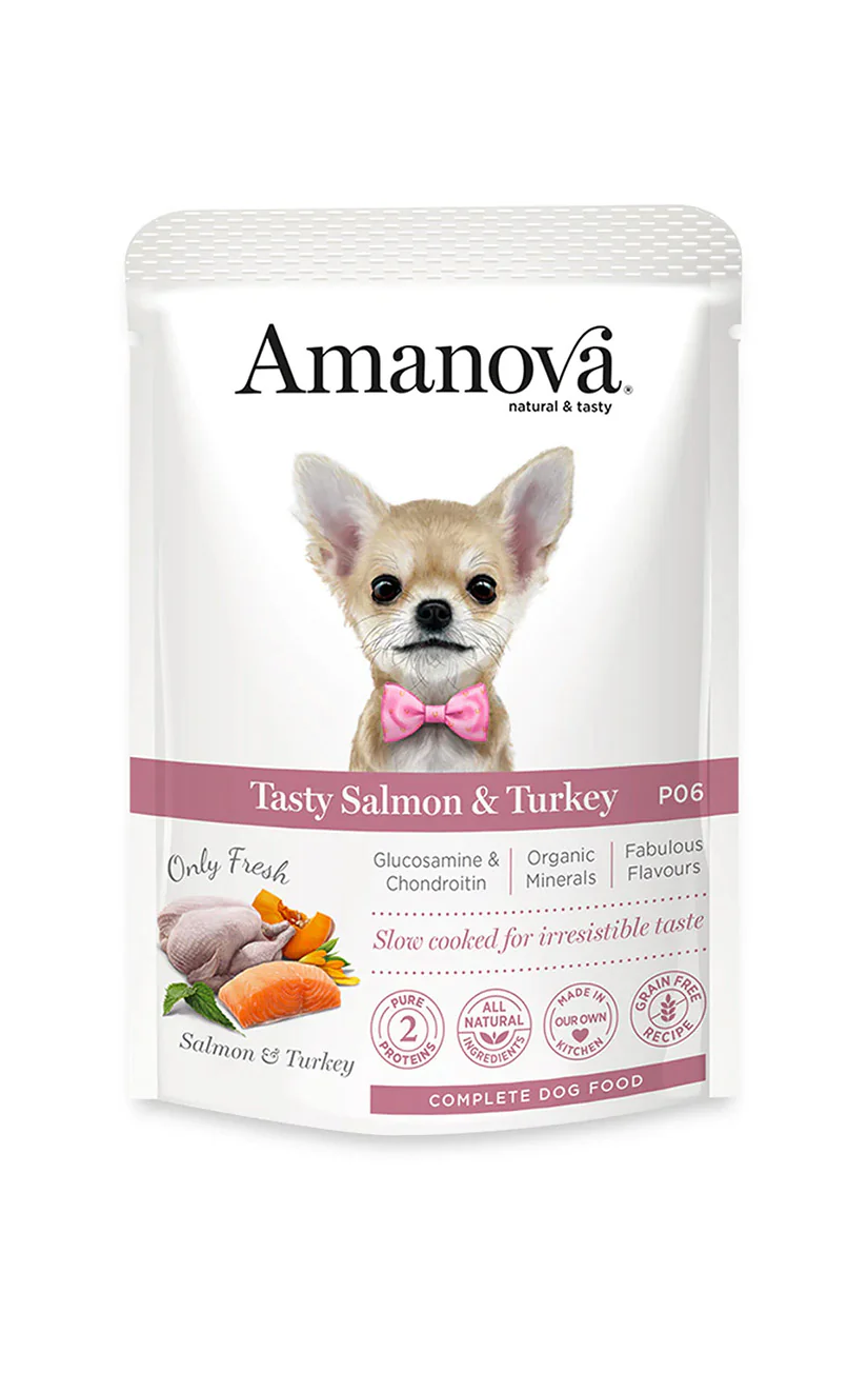 Amanova Dog GF Pouch Adult Tasty Salmon & Turkey P06 300 g
