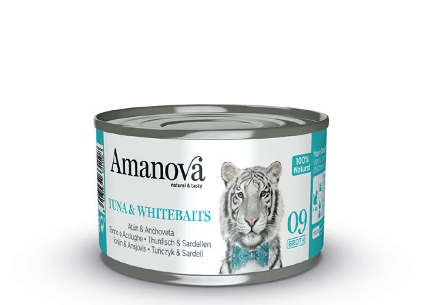 AmaNova Cat P09 Canned Tuna Whitebaits Broth 70g
