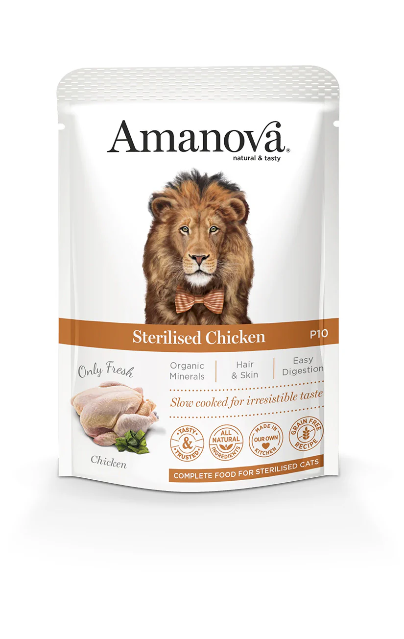 AmaNova Cat GF Pouch P10 Sterilised Chicken 85g
