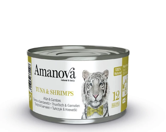 AmaNova Cat P12 Canned Tuna & Shrimps Broth 70g