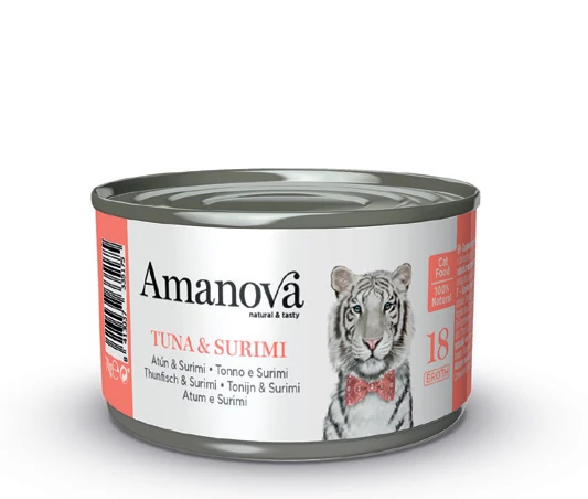 AmaNova Cat P18 Canned Tuna & Surimi Broth 70g
