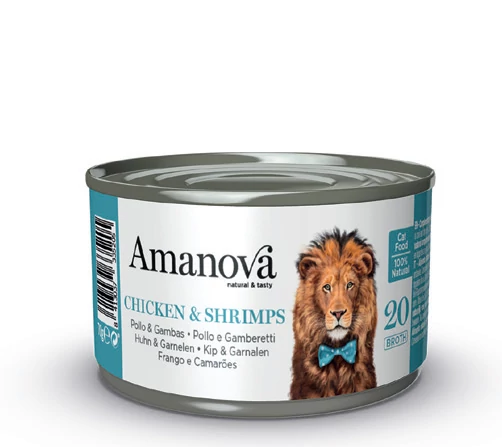 AmaNova Cat P20 Canned Chicken & Shrimps Broth 70g