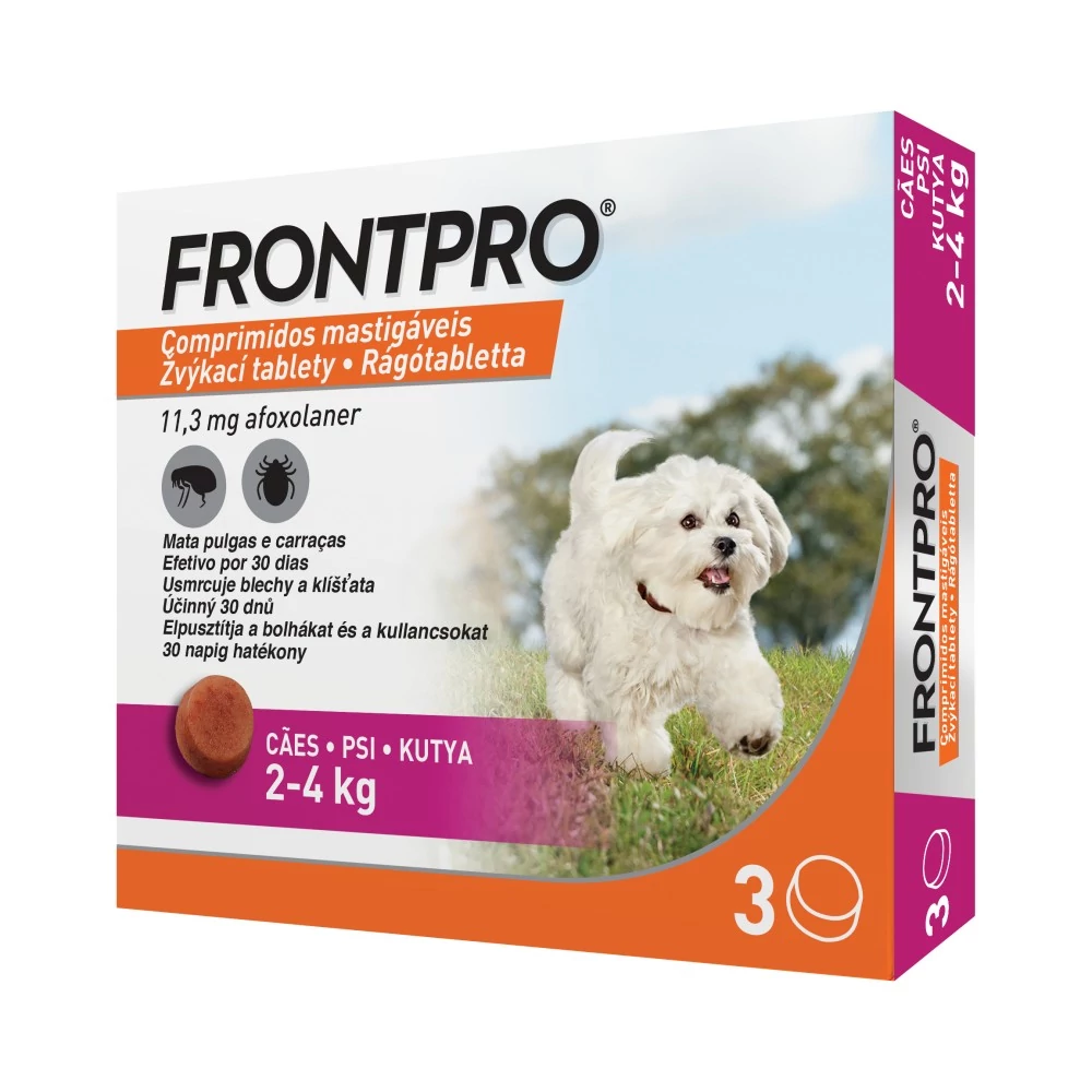 Frontpro rágótabletta kutyáknak 2-4kg 3x11,3mg - XS