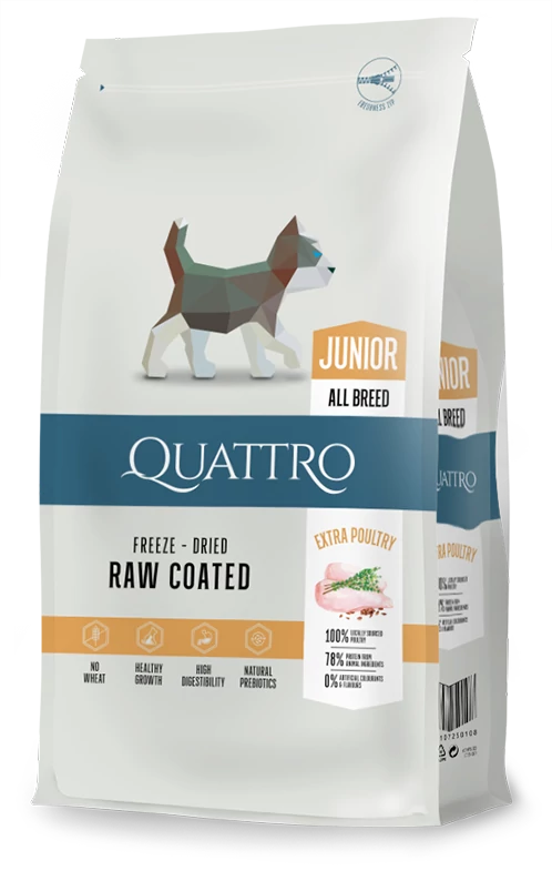 QUATTRO Dog All Breed Junior csirke 1,5kg