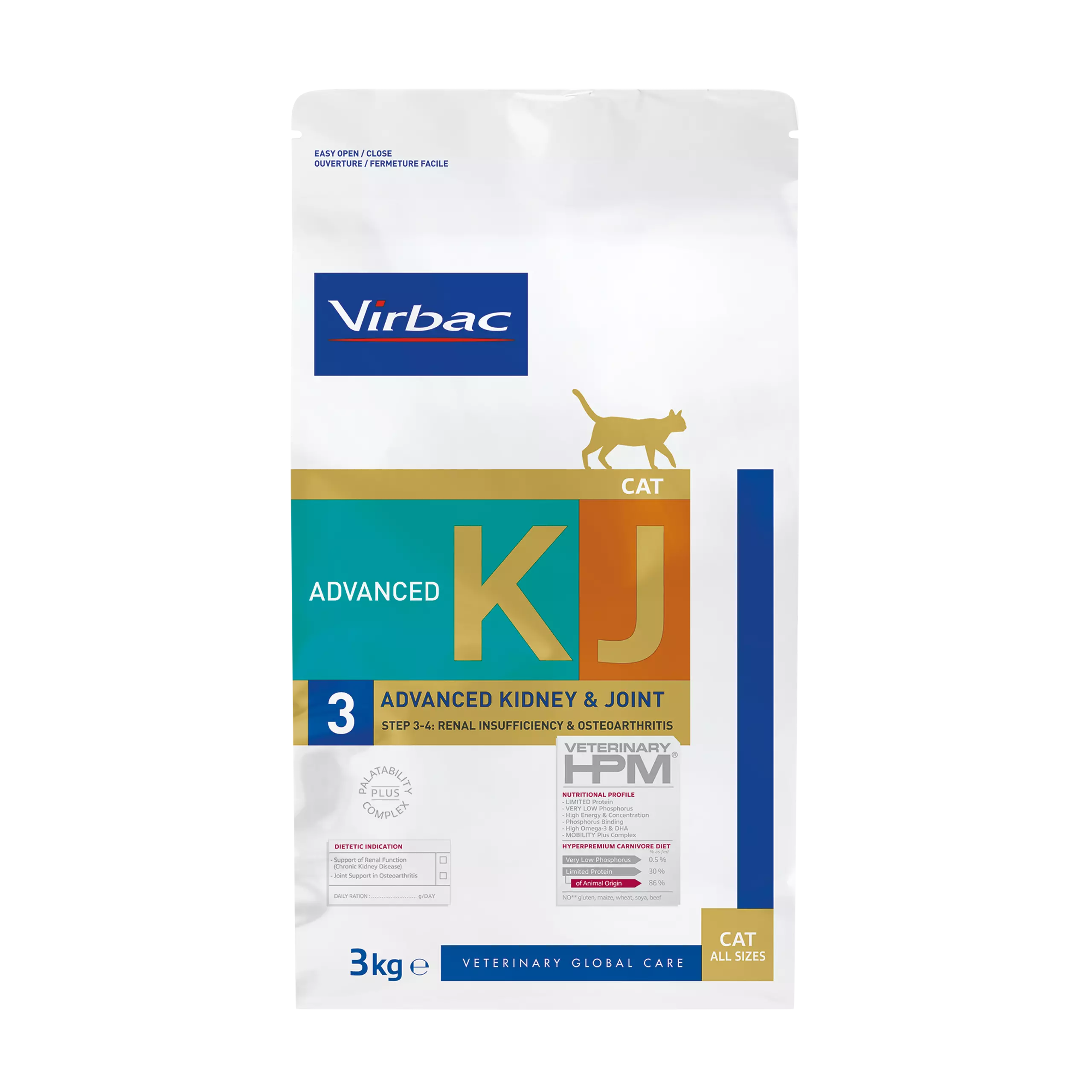 Virbac HPM Diet Cat Kidney & Joint 3 Advanced 400g
