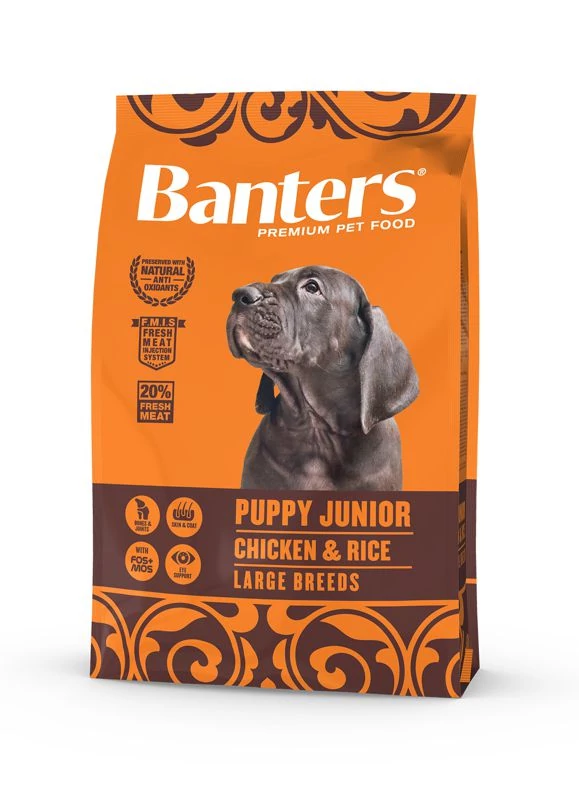 Visan Banters Dog Puppy Junior Large Breed Chicken and Rice 3kg