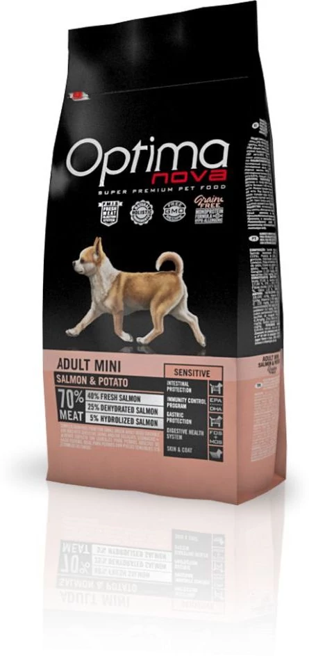Visán Optimanova Dog Adult Mini Salmon and Potato 800g