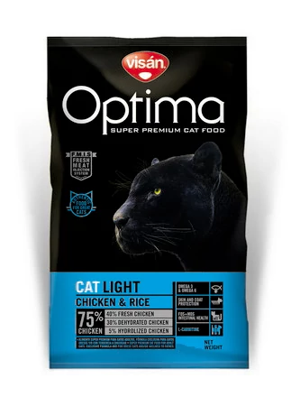 Visán Optimanova Cat Light Chicken and Rice 8kg