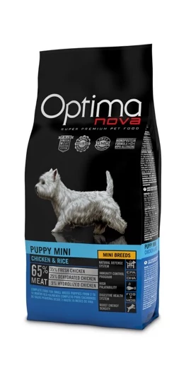 Visán Optimanova Dog Puppy Mini Chicken and Rice 800g