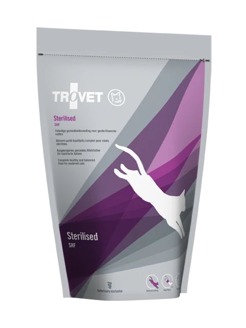 TROVET STERILISED / SHF teljes értékű száraztáp ivartalanított macskáknak, 500g