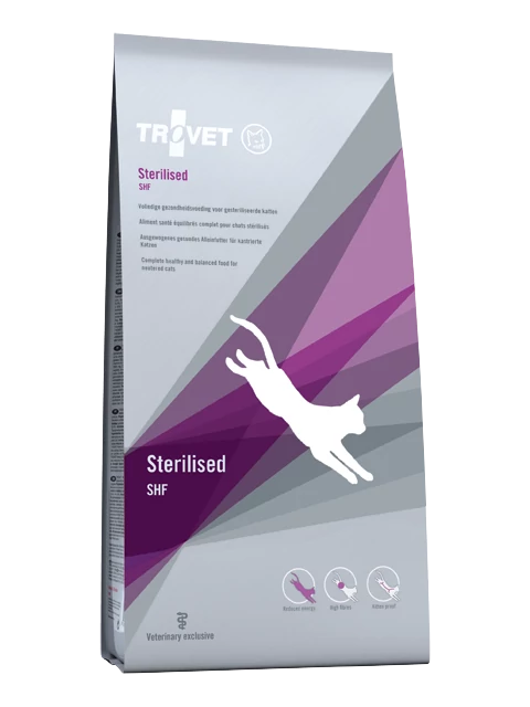 TROVET STERILISED / SHF Teljes értékű száraztáp ivartalanított macskáknak, 3kg
