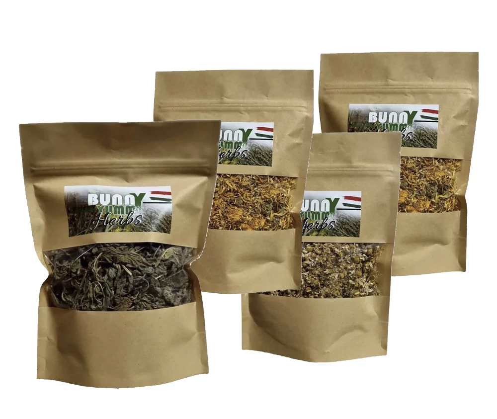 BunnyYummy Herbs – szárított gyógynövénycsomag 4x75g